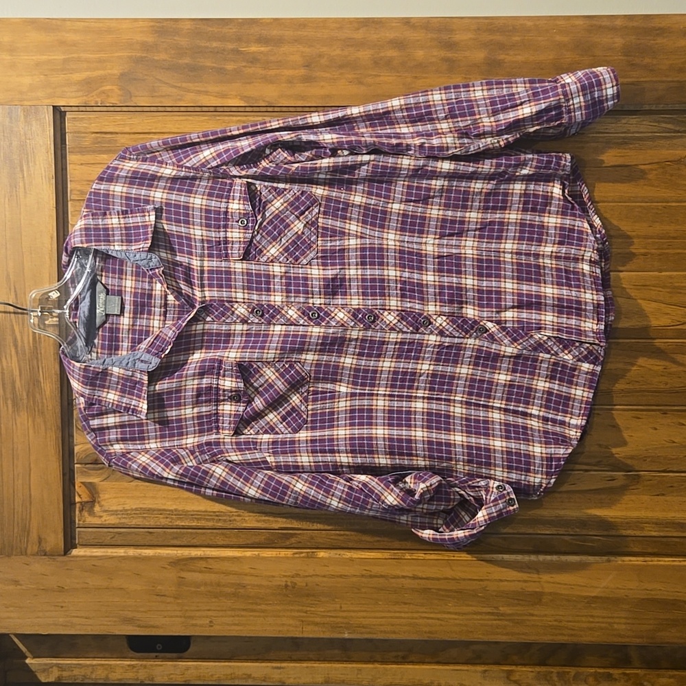 Natural Reflections Plaid Button-Up